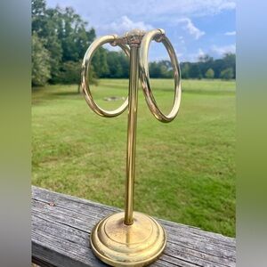 Vintage Solid Brass Hand Towel Holder